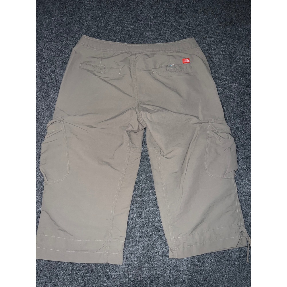 The North Face Womens Cargo Capri Pants Size 10 Taupe Brown Nylon Hiking Outdoor - Picture 6 of 7